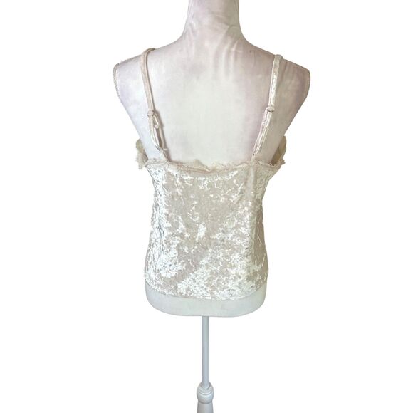 VTG Y2K Lace Trim Pink Velvet Babydoll Cami L Coquette Fairy Romantic Soft Girl - Picture 3 of 13